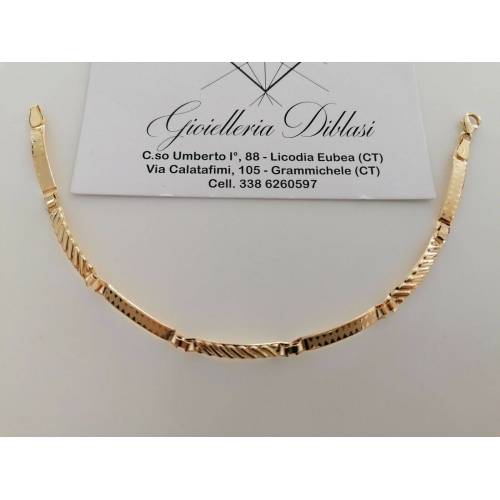 BRACCIALE Uomo Modello SEMIRIGIDO ORO GIALLO 18 Karati 750% Manifattura Italiana - 1