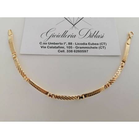 BRACCIALE Uomo Modello SEMIRIGIDO ORO GIALLO 18 Karati 750% Manifattura Italiana - 1