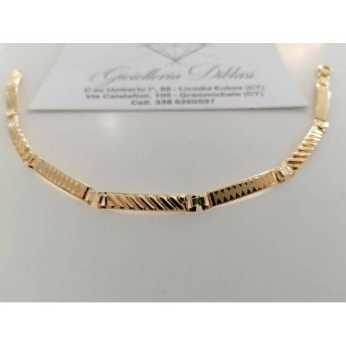 BRACCIALE Uomo Modello SEMIRIGIDO ORO GIALLO 18 Karati 750% Manifattura Italiana - 2