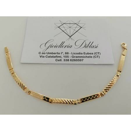 BRACCIALE Uomo Modello SEMIRIGIDO ORO GIALLO 18 Karati 750% Manifattura Italiana - 1