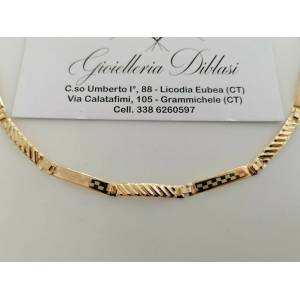 BRACCIALE Uomo Modello SEMIRIGIDO ORO GIALLO 18 Karati 750% Manifattura Italiana - 1 2
