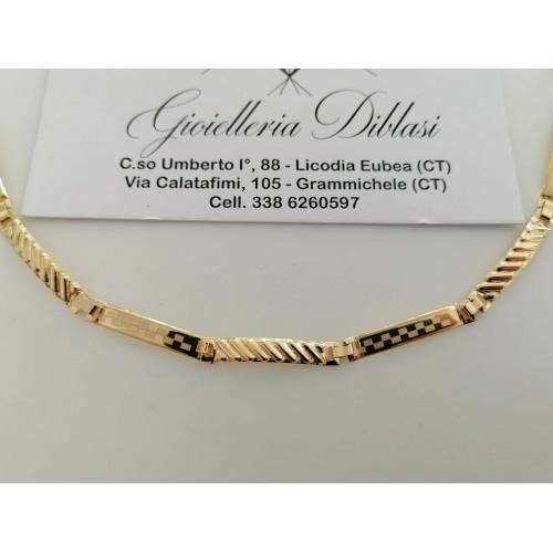 BRACCIALE Uomo Modello SEMIRIGIDO ORO GIALLO 18 Karati 750% Manifattura Italiana - 2
