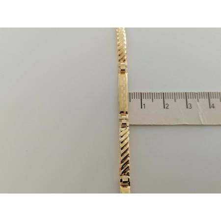 BRACCIALE Uomo Modello SEMIRIGIDO ORO GIALLO 18 Karati 750% Manifattura Italiana - 3