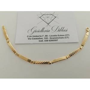 BRACCIALE Uomo Modello SEMIRIGIDO ORO GIALLO 18 Karati 750% Manifattura Italiana - 1