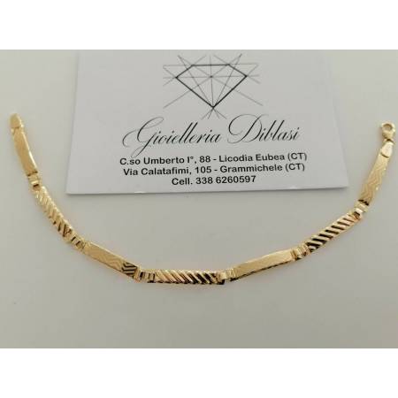 BRACCIALE Uomo Modello SEMIRIGIDO ORO GIALLO 18 Karati 750% Manifattura Italiana - 1