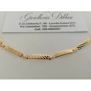 BRACCIALE Uomo Modello SEMIRIGIDO ORO GIALLO 18 Karati 750% Manifattura Italiana - 1 2