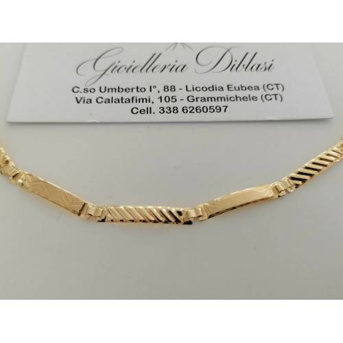 BRACCIALE Uomo Modello SEMIRIGIDO ORO GIALLO 18 Karati 750% Manifattura Italiana - 2