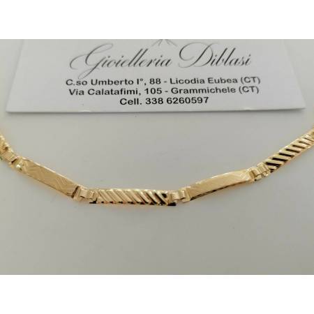 BRACCIALE Uomo Modello SEMIRIGIDO ORO GIALLO 18 Karati 750% Manifattura Italiana - 2