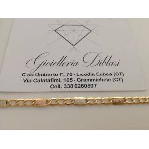 BRACCIALE CON I TRE COLORI DELL'ORO GIALLO, BIANCO E ROSSO (18 KT 750%) - 1 2