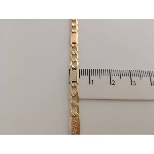 BRACCIALE CON I TRE COLORI DELL'ORO GIALLO, BIANCO E ROSSO (18 KT 750%) - 3