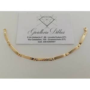 BRACCIALE Uomo Modello SEMIRIGIDO ORO GIALLO 18 Karati 750% Manifattura Italiana - 1