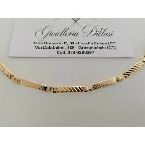 BRACCIALE Uomo Modello SEMIRIGIDO ORO GIALLO 18 Karati 750% Manifattura Italiana - 1 2
