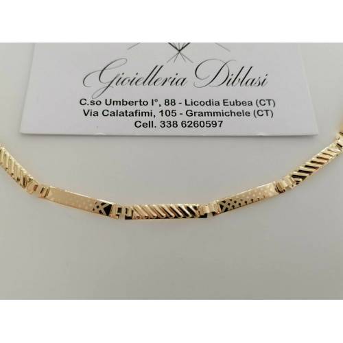 BRACCIALE Uomo Modello SEMIRIGIDO ORO GIALLO 18 Karati 750% Manifattura Italiana - 2
