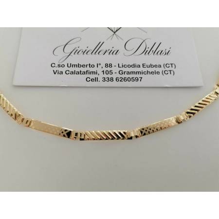 BRACCIALE Uomo Modello SEMIRIGIDO ORO GIALLO 18 Karati 750% Manifattura Italiana - 2