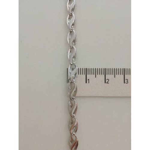 BRACCIALE UOMO DONNA UNISEX in oro bianco 18 Karati 750% Made in Italy - 3