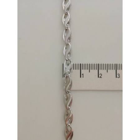 BRACCIALE UOMO DONNA UNISEX in oro bianco 18 Karati 750% Made in Italy - 3