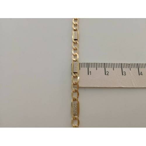 BRACCIALE In ORO Bicolore GIALLO BIANCO 18 Karati 750% Uomo Donna Maglia CATENA - 3