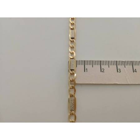 BRACCIALE In ORO Bicolore GIALLO BIANCO 18 Karati 750% Uomo Donna Maglia CATENA - 3
