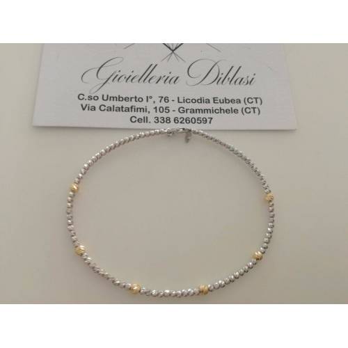 BRACCIALE RIGIDO ORO Bicolore GIALLO e BIANCO Donna Oro 18KT 750% Made In Italy - 1
