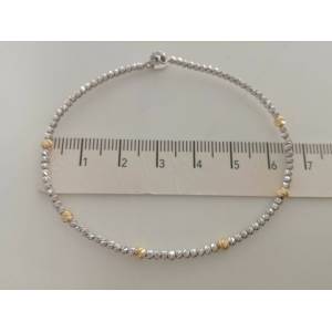 BRACCIALE RIGIDO ORO Bicolore GIALLO e BIANCO Donna Oro 18KT 750% Made In Italy - 1 2