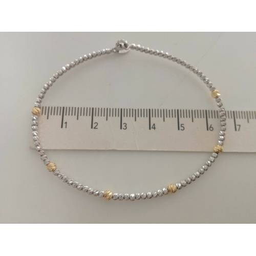 BRACCIALE RIGIDO ORO Bicolore GIALLO e BIANCO Donna Oro 18KT 750% Made In Italy - 2