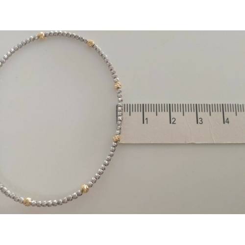 BRACCIALE RIGIDO ORO Bicolore GIALLO e BIANCO Donna Oro 18KT 750% Made In Italy - 3