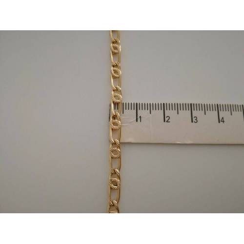 BRACCIALE Donna In ORO GIALLO 18 Karati 750%/1000 Maglia CATENA Made In Italy - 3