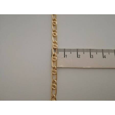 BRACCIALE Donna In ORO GIALLO 18 Karati 750%/1000 Maglia CATENA Made In Italy - 3