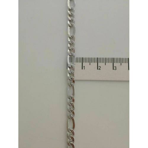 BRACCIALE ORO Uomo Donna Unisex maglia 3+1 Oro Bianco 18 Karati 750%1000 - 3