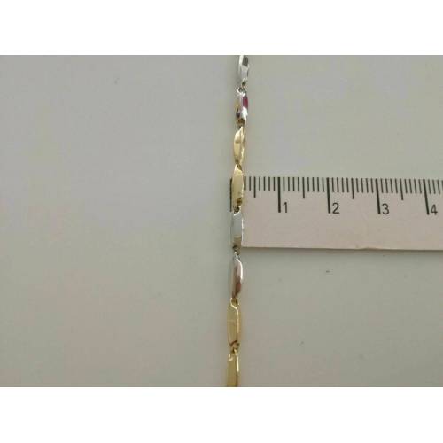 BRACCIALE Oro 18 Karati 750% Uomo Donna Unisex ORO GIALLO e BIANCO Bicolore - 3