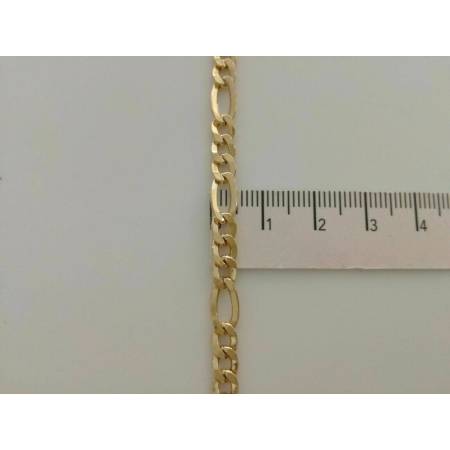 BRACCIALE Uomo Donna Oro 18 Karati 750% Unisex ORO GIALLO Maglia 3+1 Made italy - 3