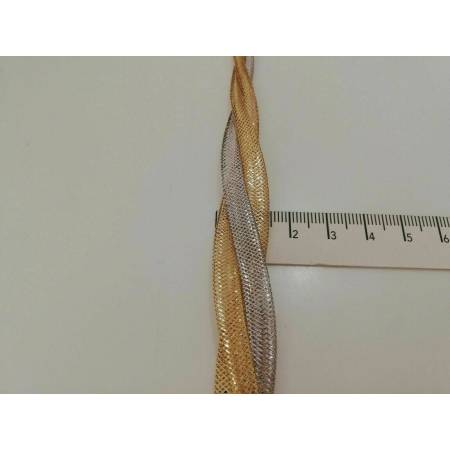 BRACCIALE Donna ORO GIALLO e BIANCO Bicolore Oro 18 Karati 750% Made in Italia - 3