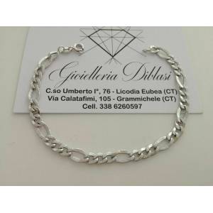 BRACCIALE Uomo Donna UNISEX ORO BIANCO oro 18 karati 750% made in Italy - 1