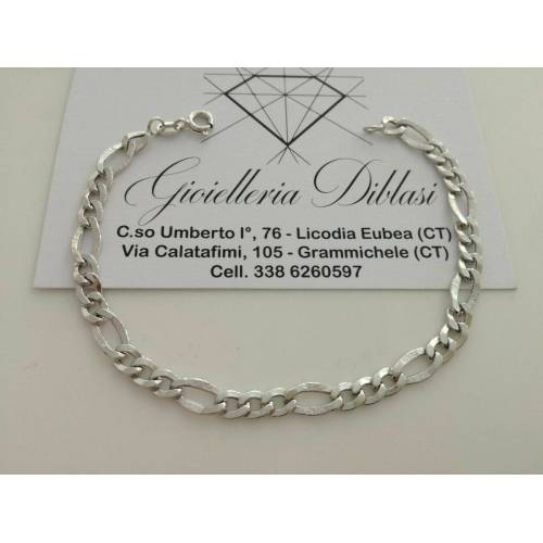 BRACCIALE Uomo Donna UNISEX ORO BIANCO oro 18 karati 750% made in Italy - 1