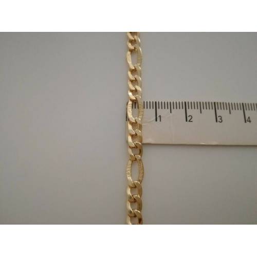 BRACCIALE Donna Uomo Unisex ORO GIALLO 18 KARATI 750% Maglia 3+1 A Catena Italia - 3