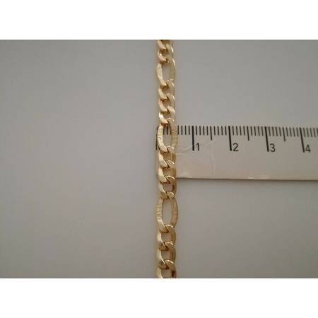 BRACCIALE Donna Uomo Unisex ORO GIALLO 18 KARATI 750% Maglia 3+1 A Catena Italia - 3