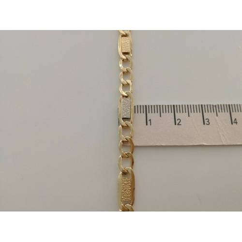 BRACCIALE In ORO Bicolore GIALLO BIANCO 18 Karati 750% Uomo Donna Maglia CATENA - 3