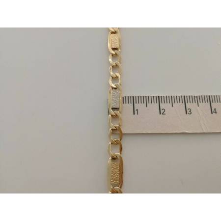 BRACCIALE In ORO Bicolore GIALLO BIANCO 18 Karati 750% Uomo Donna Maglia CATENA - 3