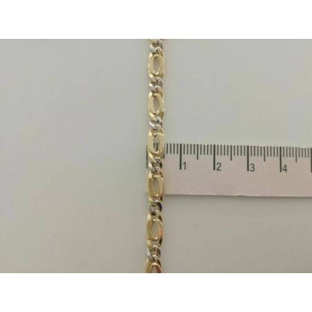 BRACCIALE Uomo Donna Oro 18 Karati 750% Unisex ORO GIALLO e BIANCO Made in Italy - 3