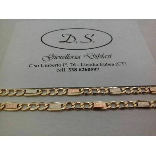 BRACCIALE ORO 18 Karati 750% GIALLO BIANCO E ROSSO BRACELET GOLD MADE ITALY - 3