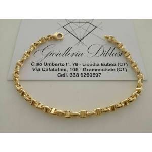 BRACCIALE Oro 18 Karati 750% Uomo Donna Unisex ORO GIALLO Made in Italia - 1