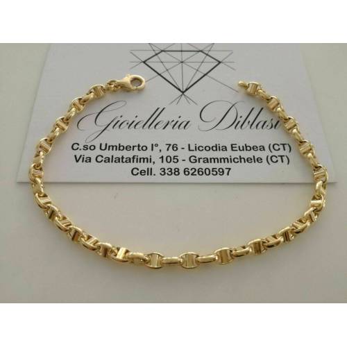 BRACCIALE Oro 18 Karati 750% Uomo Donna Unisex ORO GIALLO Made in Italia - 1