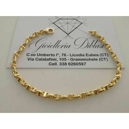 BRACCIALE Oro 18 Karati 750% Uomo Donna Unisex ORO GIALLO Made in Italia - 1