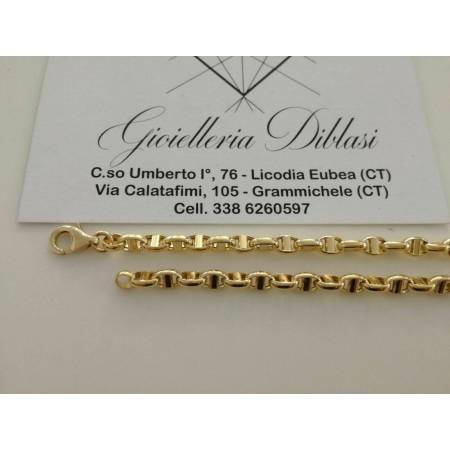 BRACCIALE Oro 18 Karati 750% Uomo Donna Unisex ORO GIALLO Made in Italia - 2