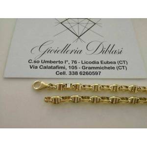 BRACCIALE Uomo Donna Oro 18 Karati 750% Unisex ORO GIALLO e BIANCO Bicolore - 1 2