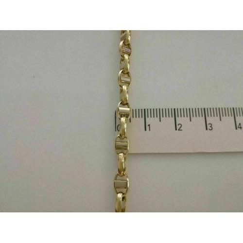 BRACCIALE Uomo Donna Oro 18 Karati 750% Unisex ORO GIALLO e BIANCO Bicolore - 3