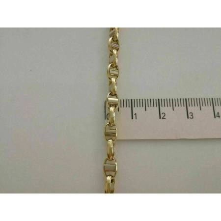 BRACCIALE Uomo Donna Oro 18 Karati 750% Unisex ORO GIALLO e BIANCO Bicolore - 3