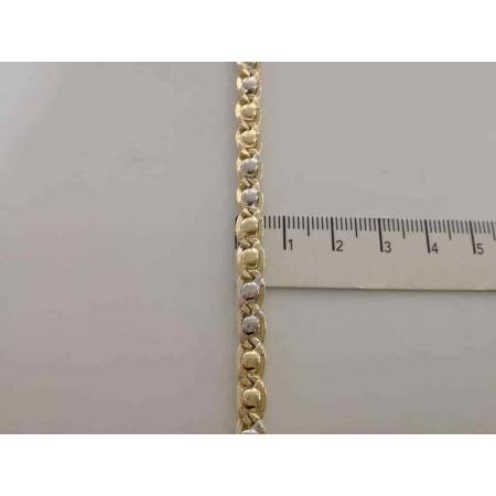 BRACCIALE Uomo Donna Oro 18 Karati 750% Unisex ORO GIALLO e BIANCO Bicolore - 3