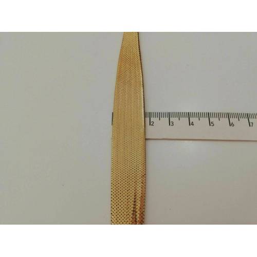 BRACCIALE Donna Oro 18 Karati 750% ORO GIALLO Maglia Semirigida Elastica - 3