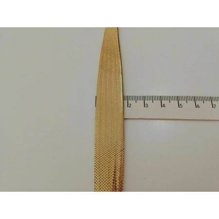 BRACCIALE Donna Oro 18 Karati 750% ORO GIALLO Maglia Semirigida Elastica - 3